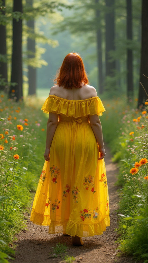 Stunning Plus-Size Model in Cinematic Film Still