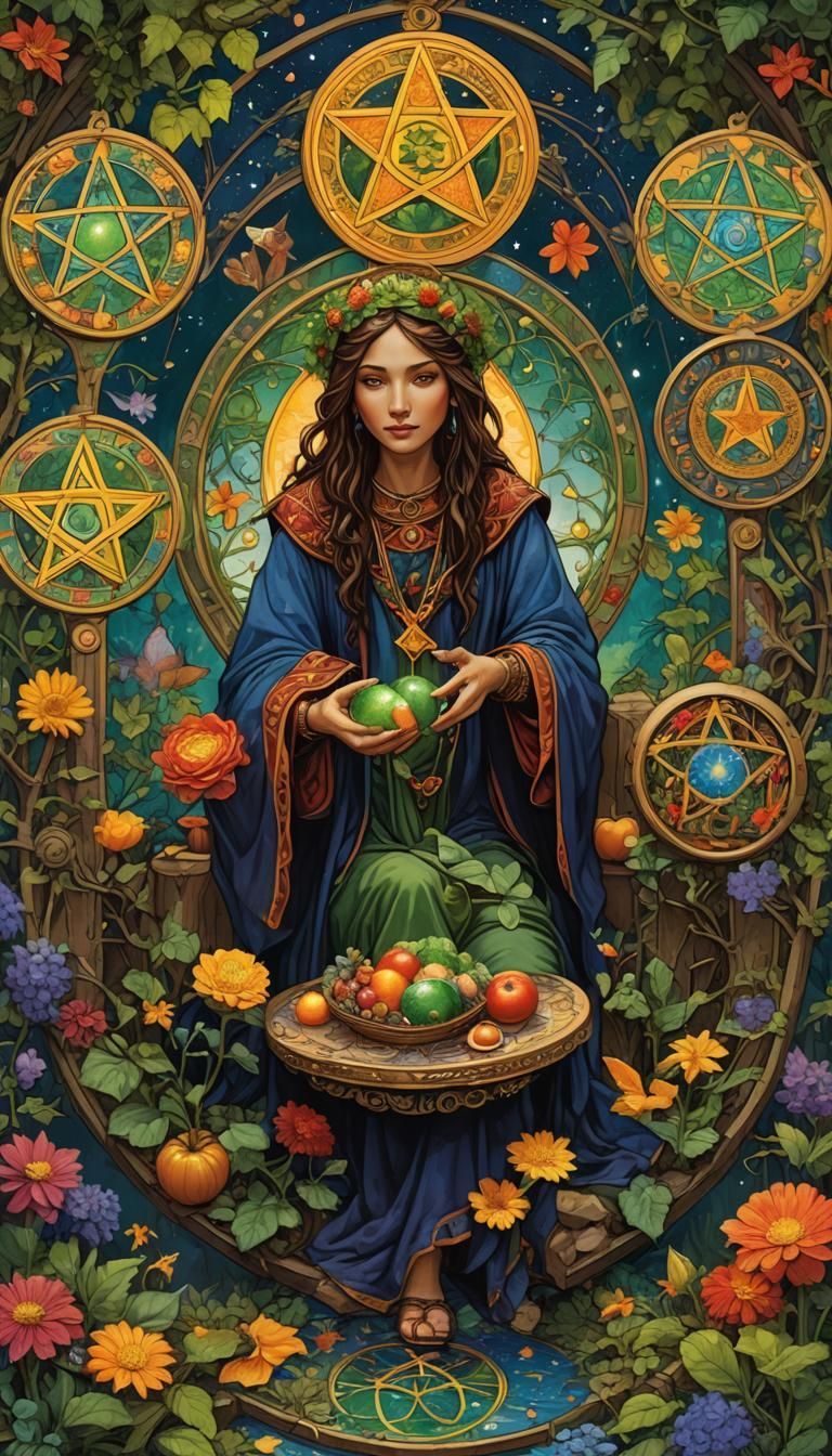 Vibrant Fantasy Scene of Community and Abundance