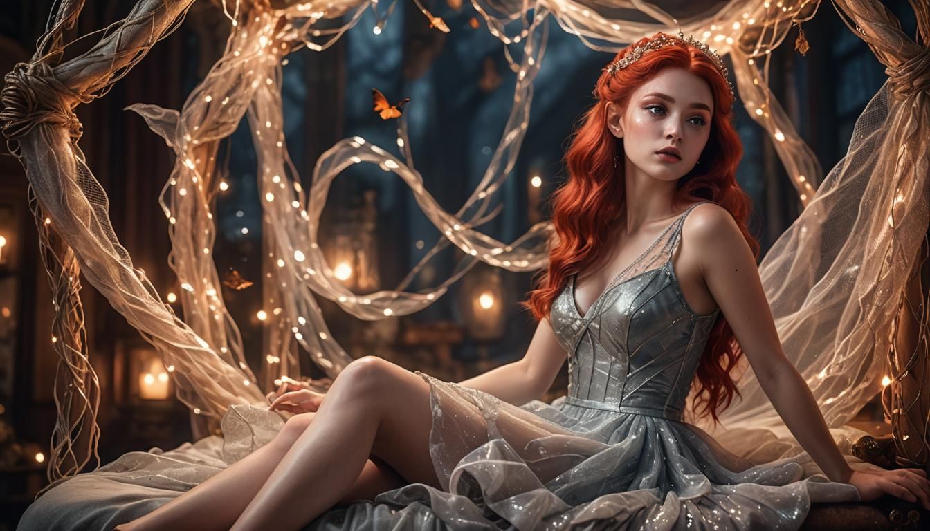 Enchanting Portrait of a Fantasy Beauty in Hyper-Realistic D...