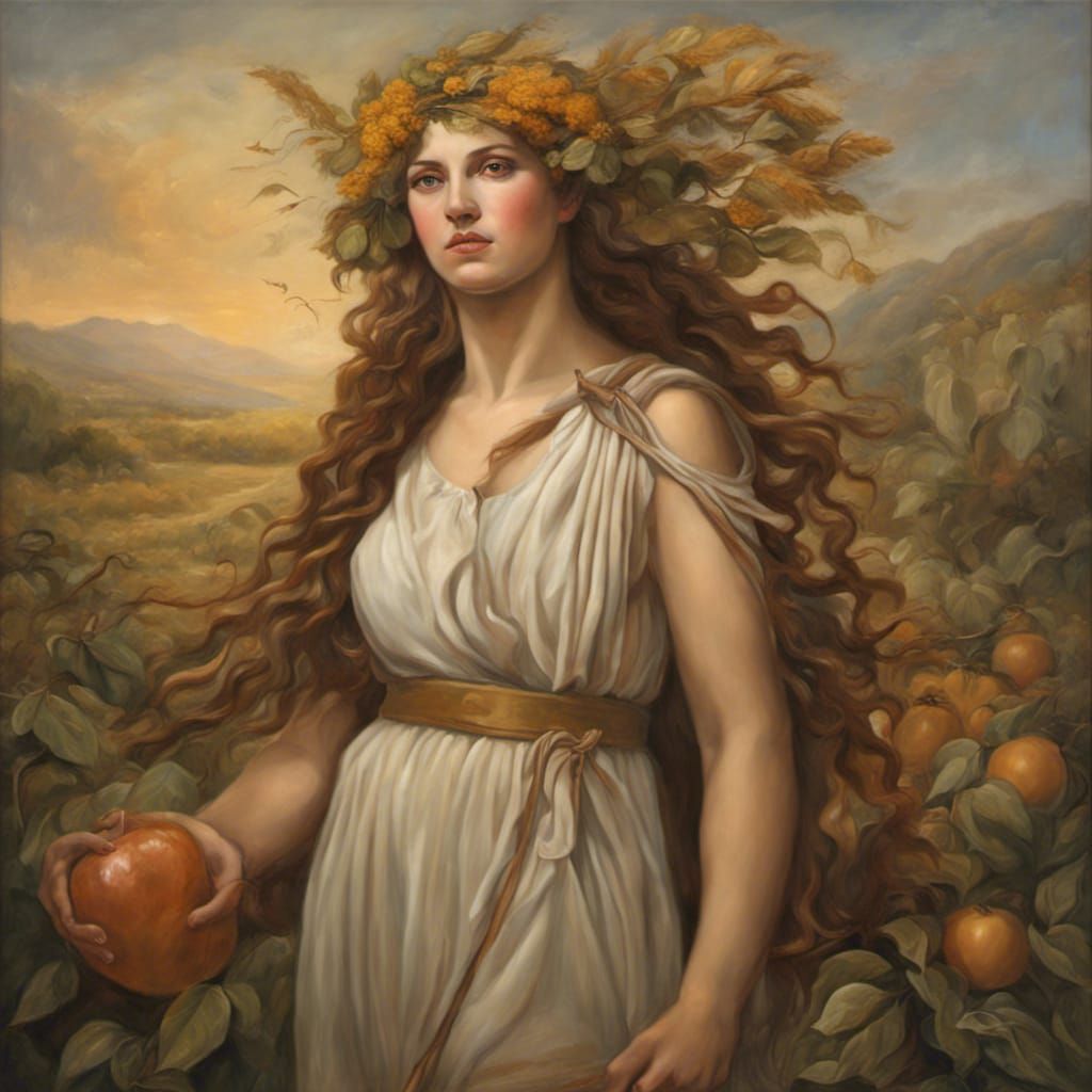 Goddess of Harvest in Renaissance Style