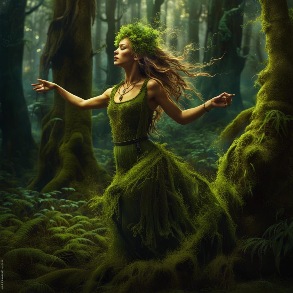 Ethereal Dance in Dürer's Whimsy: Pan's Flute Enchantment