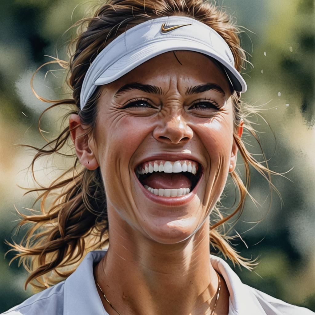 Vibrant Wimbledon Tennis Portrait in Hyperdetailed Style