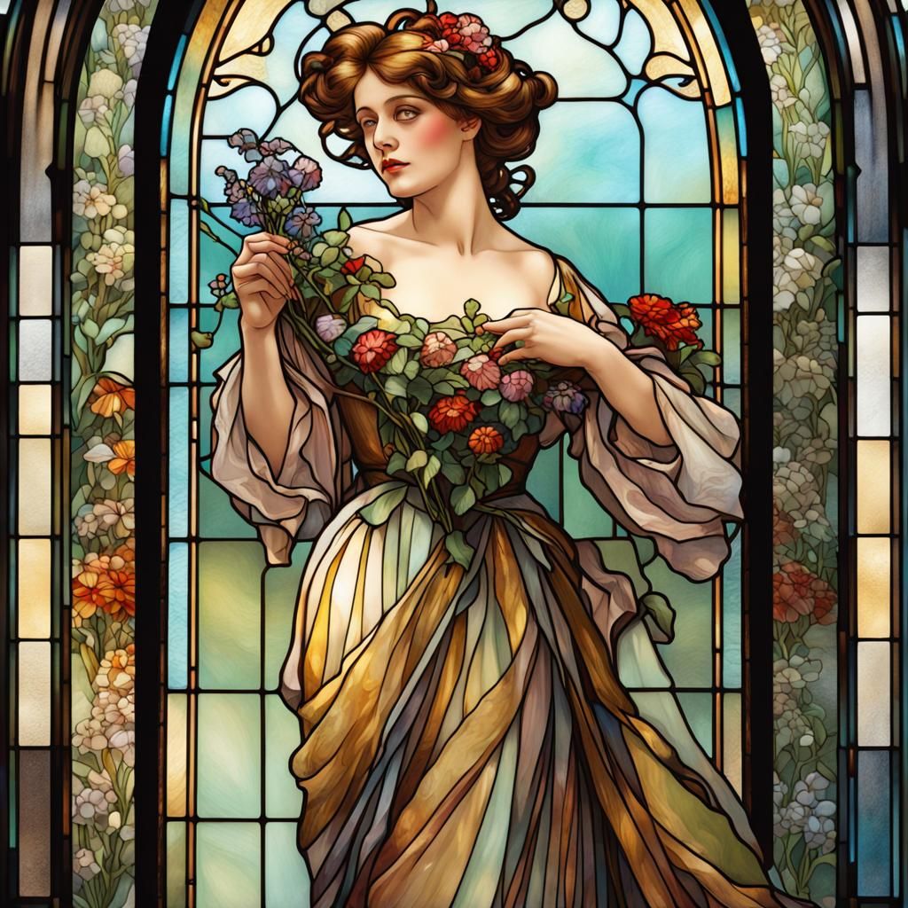 The stained glass woman