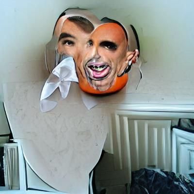 Louis Spence-Inspired Halloween Mask Sculpture