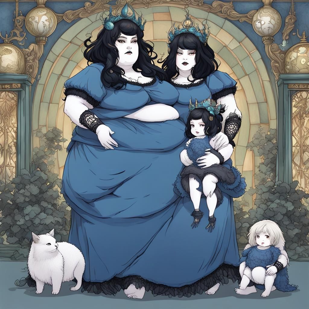 Morbid Gothic Enchantress with Twins in Dark Arts Institute...