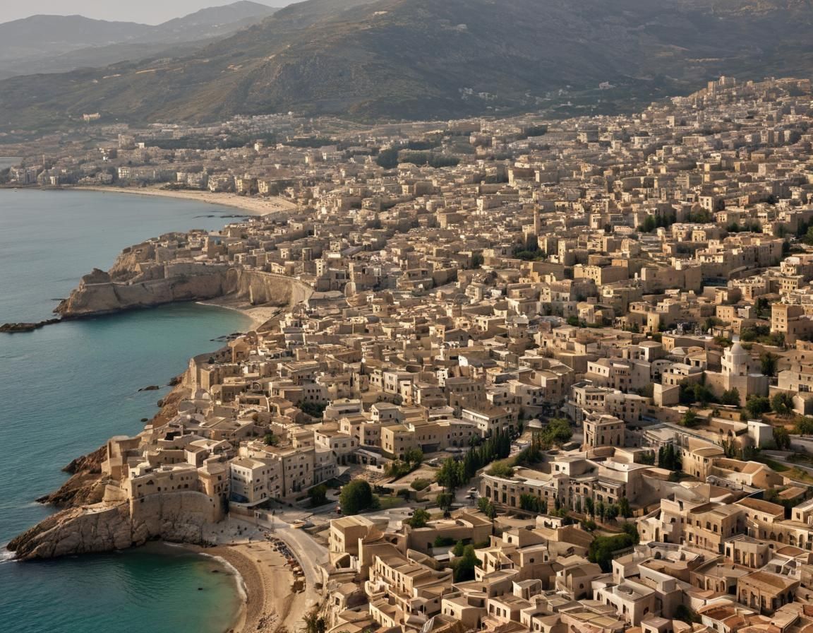Ancient Arabic Coastal Metropolis in Mediterranean Splendor