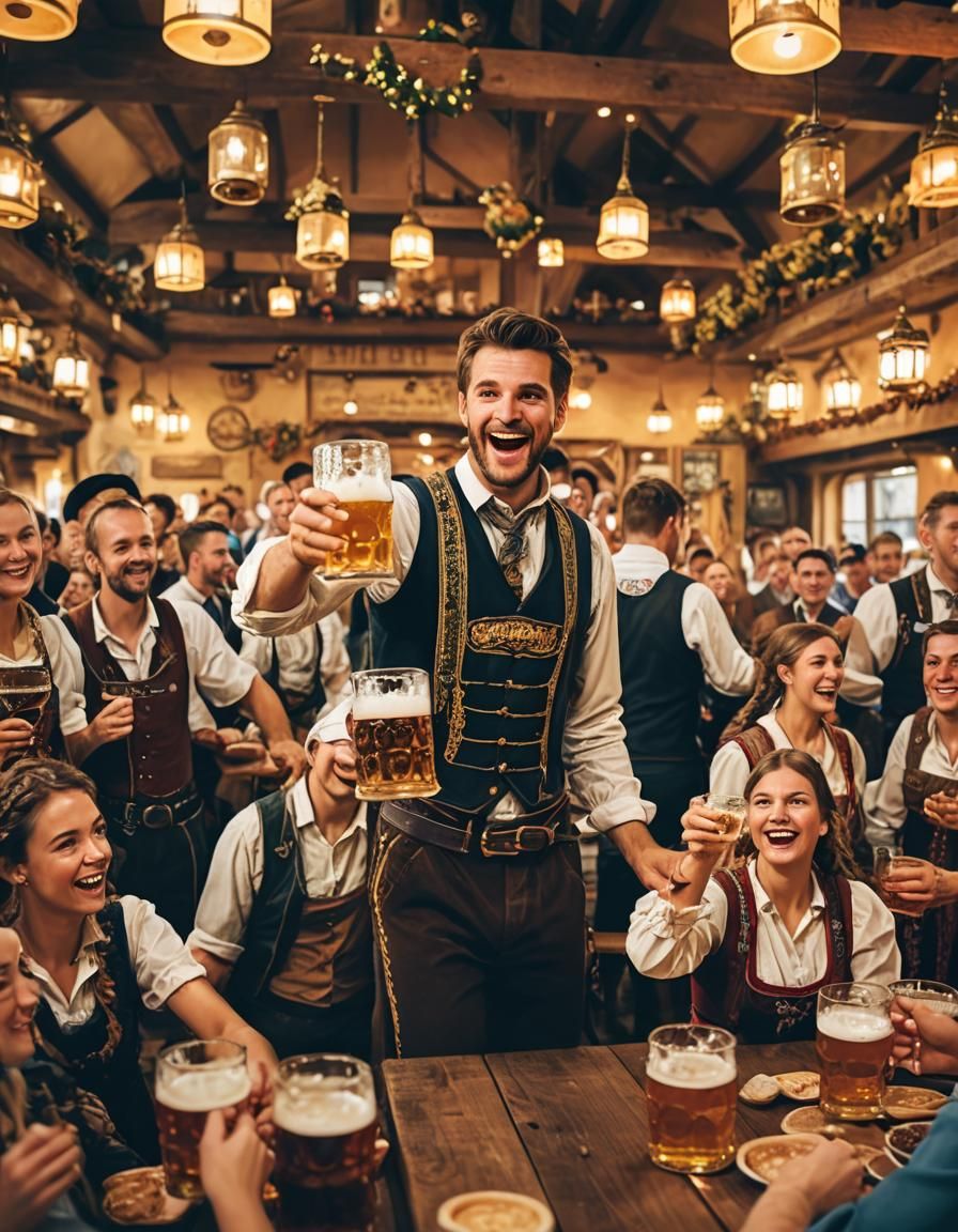 Bavarian Masterpiece: Oktoberfest Beer Hall Celebration
