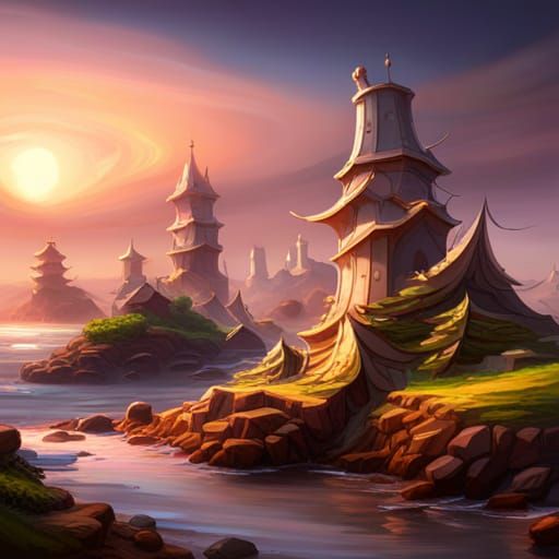 Intricate Fantasy Concept Art in Deep Color