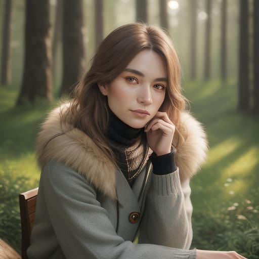 Alpine Dachshund in Forest Serenity