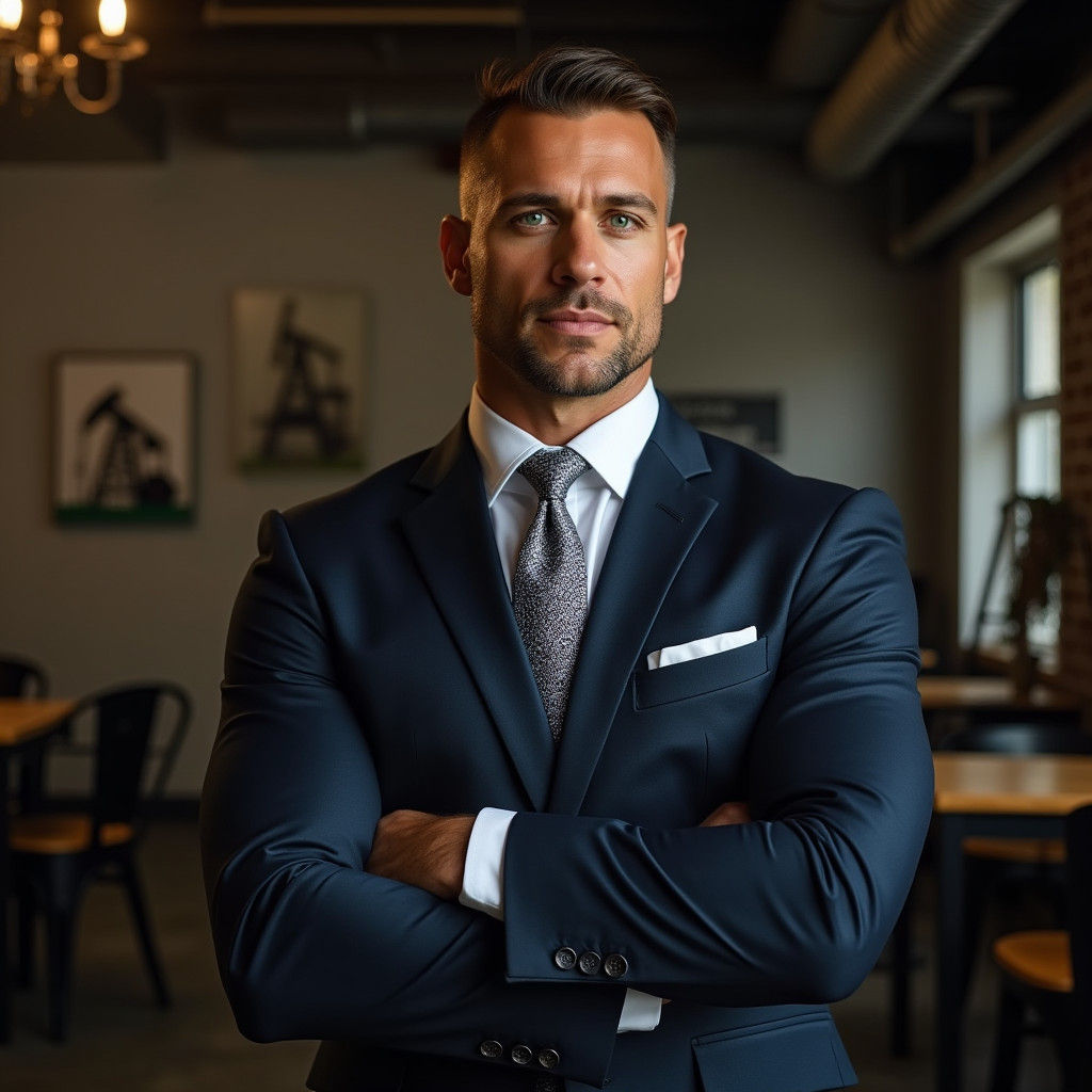 Daring Oil Executive in Renaissance Realism