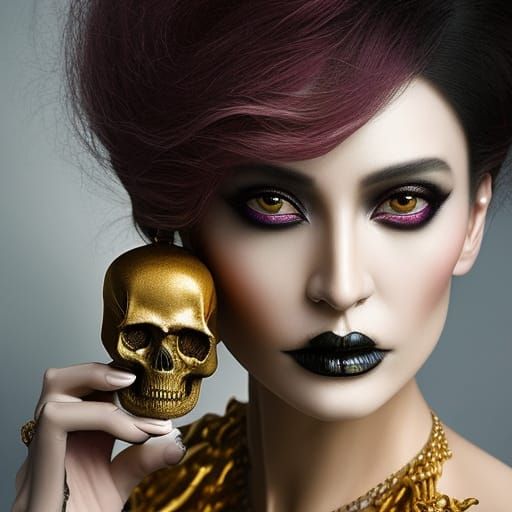 Ethereal Gothic Witchcraft in Intricate Details