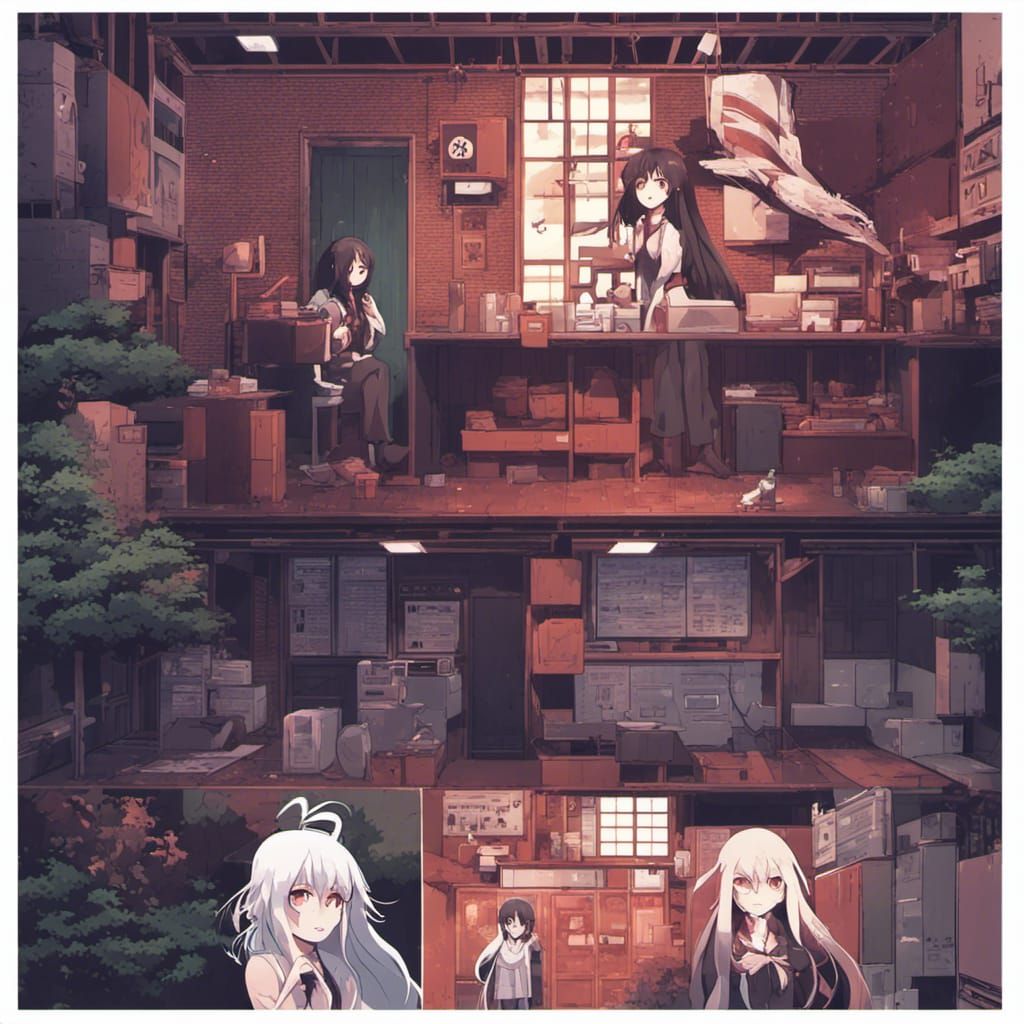 Retro-Futuristic Key Visual for Japanese Horror Saya No Uta