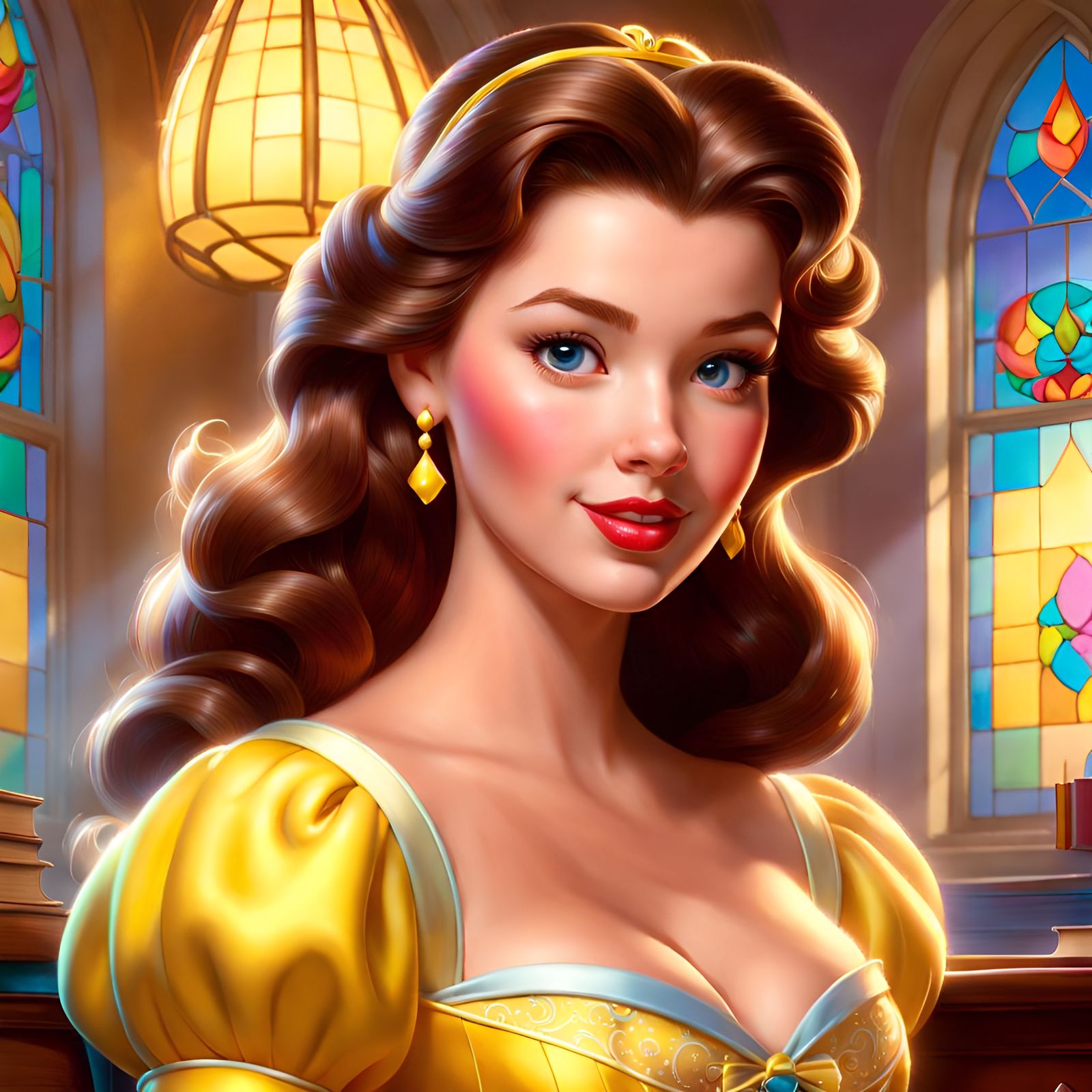 Belle as 90s High School Student: 3D Render