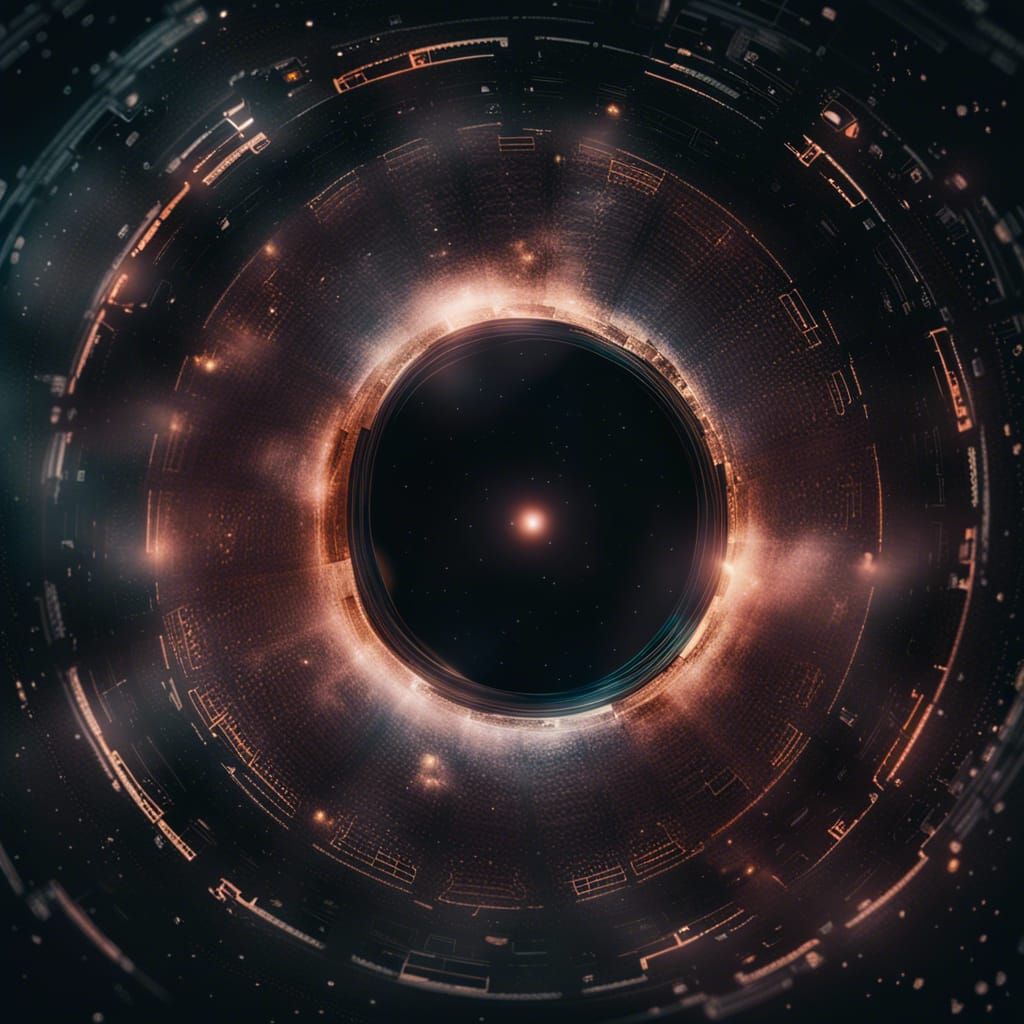 Epic Cinematic Film Still of the Vortex Black Hole