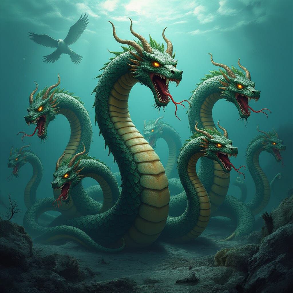 Lernaean Hydra: Multi-Headed Serpent Monster