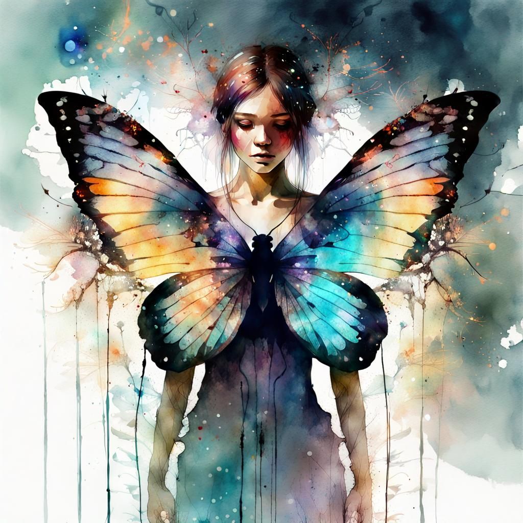 Stunning Butterfly in a Glowing Forest