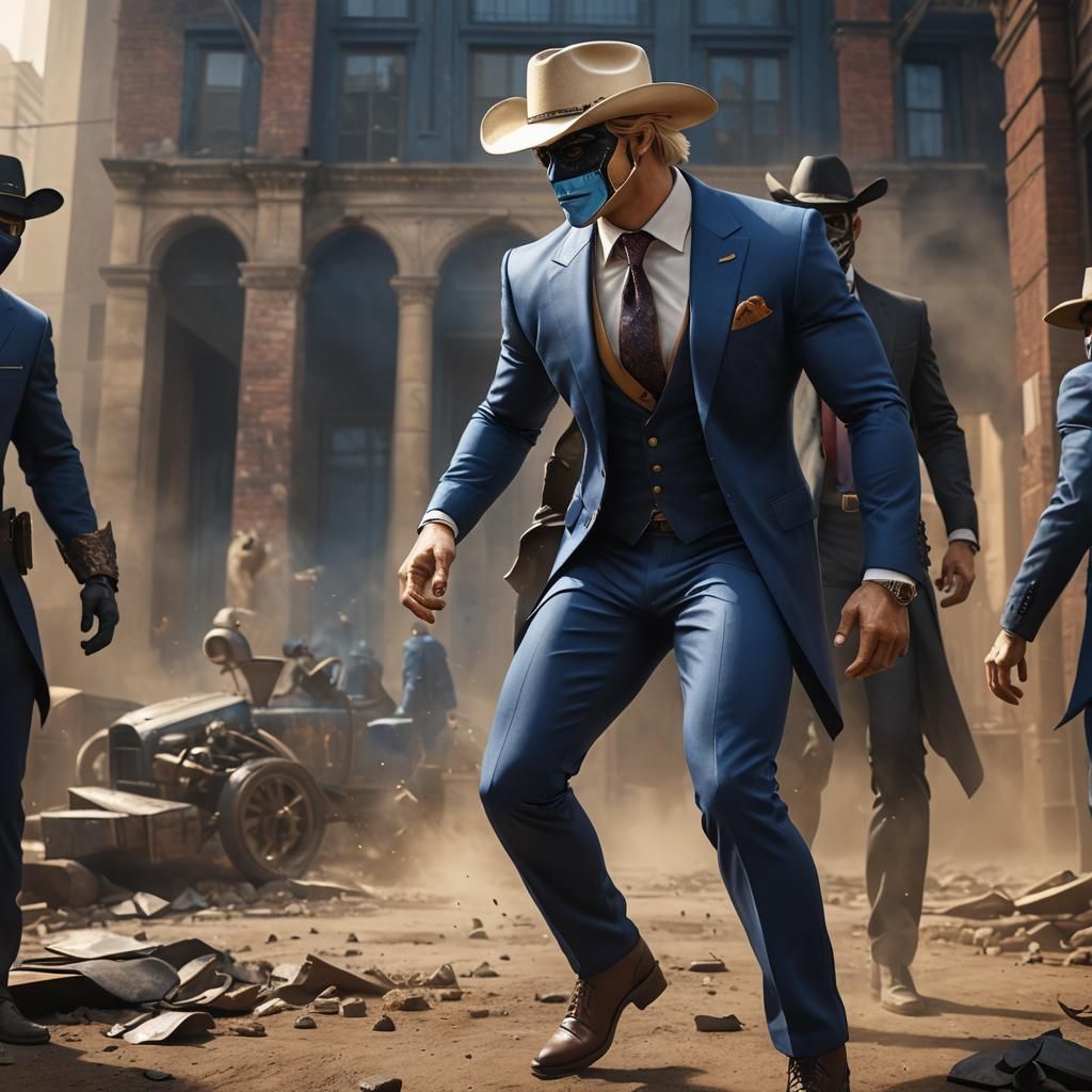 Slicked Back Businessman in Fantasy Masquerade