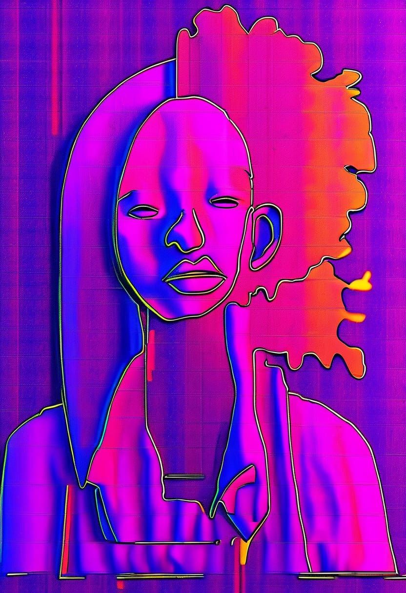 Drawing Transformation in Vibrant Digital Art Style