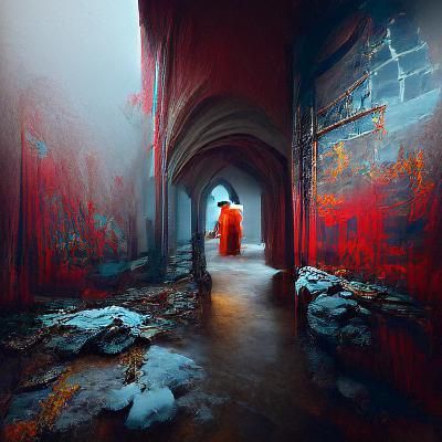 Eerie Ghost Appears to Monk in Monastery Corridor
