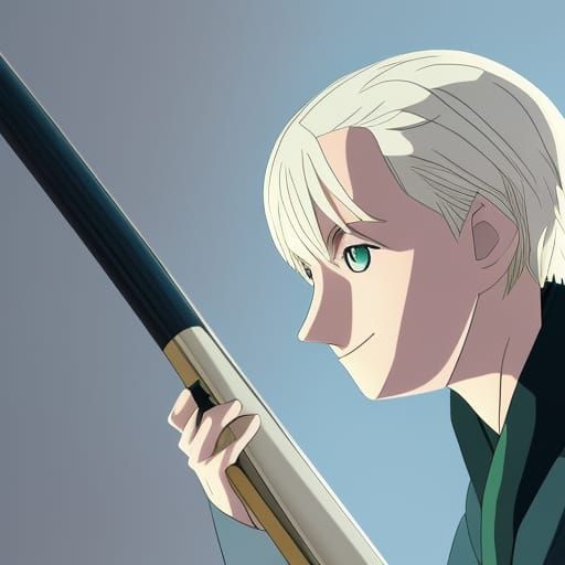 Makoto Shinkai Inspired Anime Key Visual of Draco Malfoy in...