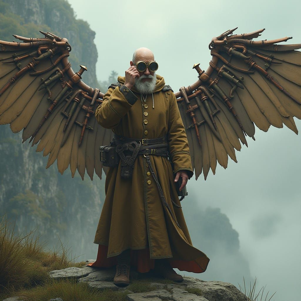 Mystical Friar Soars on Copper Wings