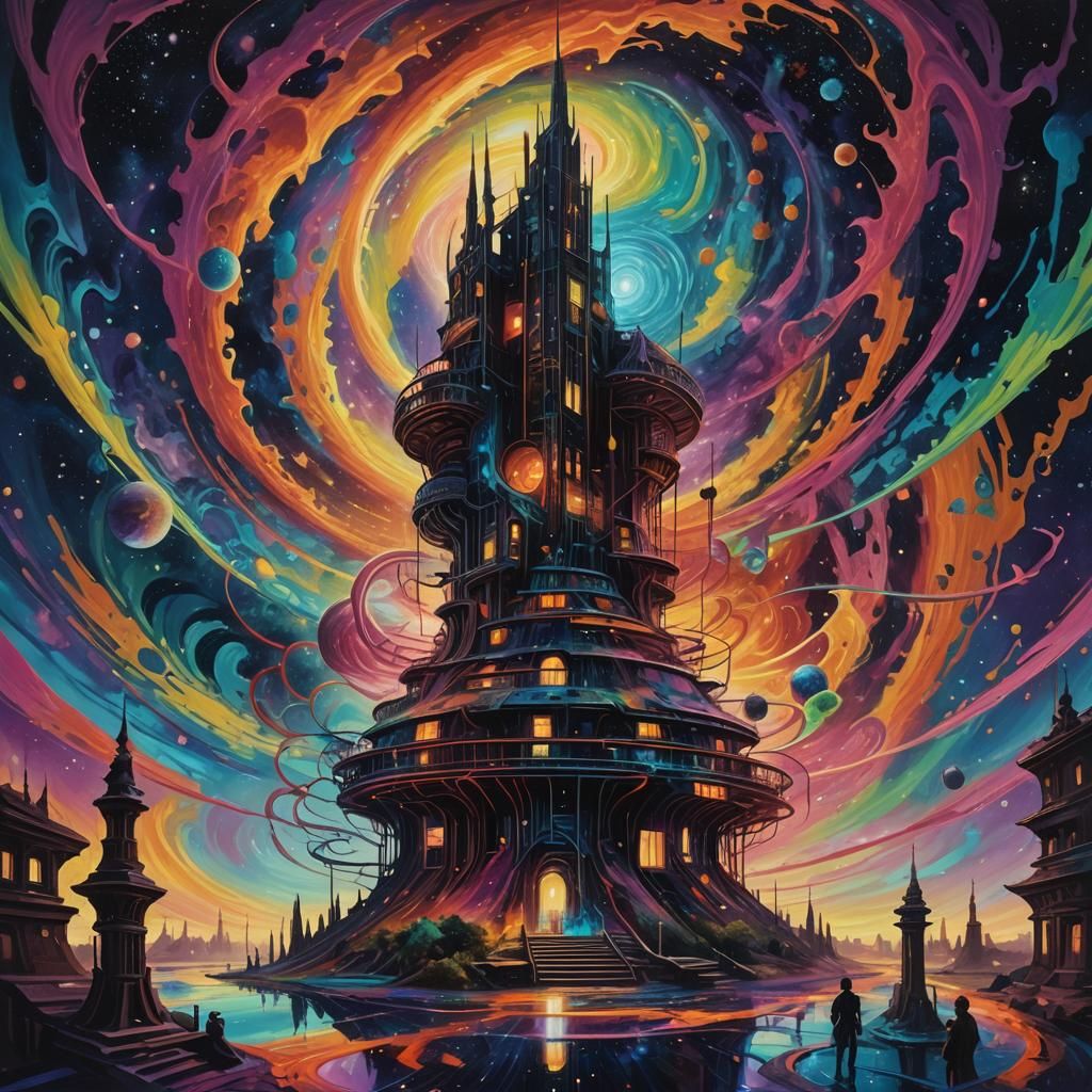 Cosmic Structure in Swirling Vortex of Dimensions