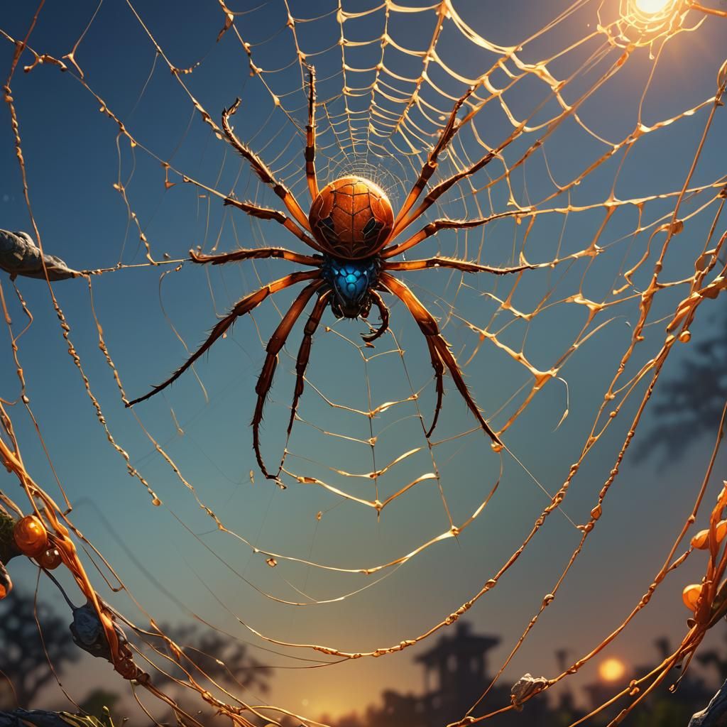 Epic Fantasy Spider Lasso Capture in Triadic Colors
