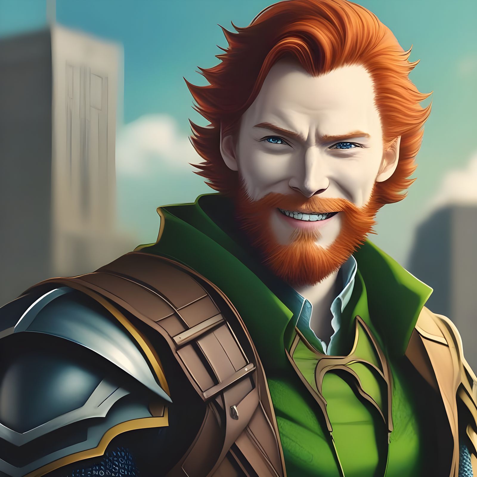 Anime Doctor Loki Fenrison: Gentle Redhead with Wolfish Grin