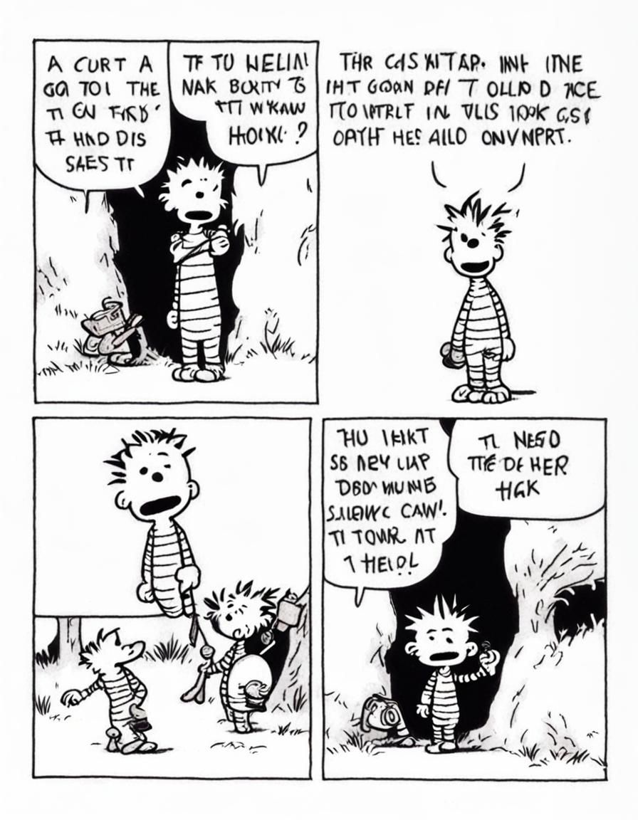 Calvin and Hobbes in a Fiery Underworld
