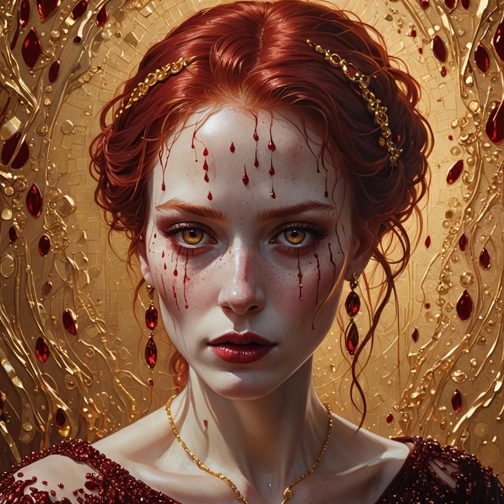 Luxurious Ruby Empress in Velvet Hues