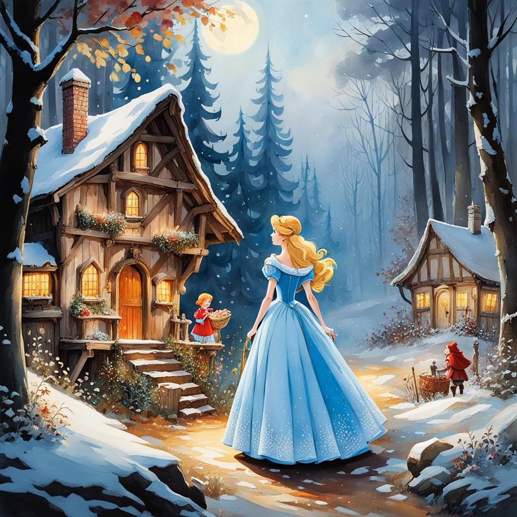 Whimsical Gathering of Fairy Tale Characters in Diorama