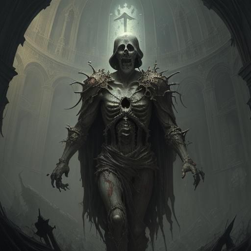 Dark Fantasy Scene with Death Insurance