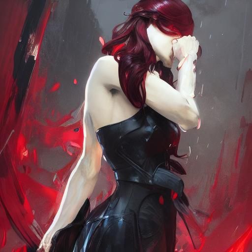 Ethereal Woman in Triadic Hues