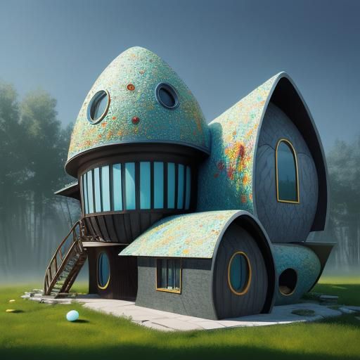 Modern Egg-Shaped Homes Revealed in Hyperrealistic Detail