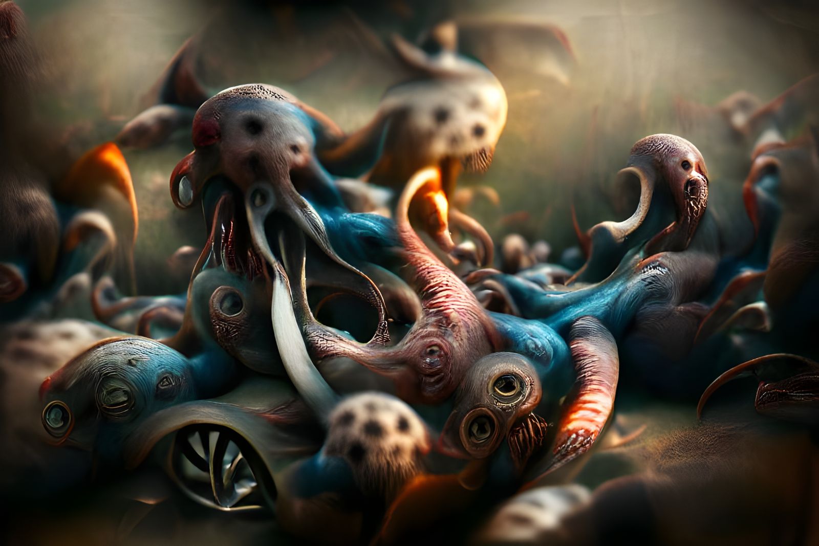 Mysterious Martian Monster Devours Shark in Dark Cosmic Land...