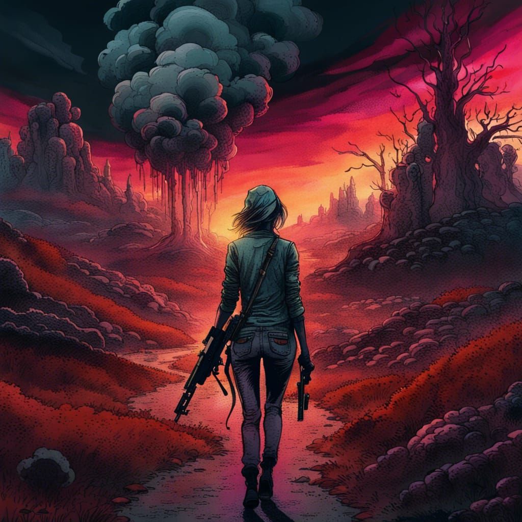 Doomsday Girl with Gun