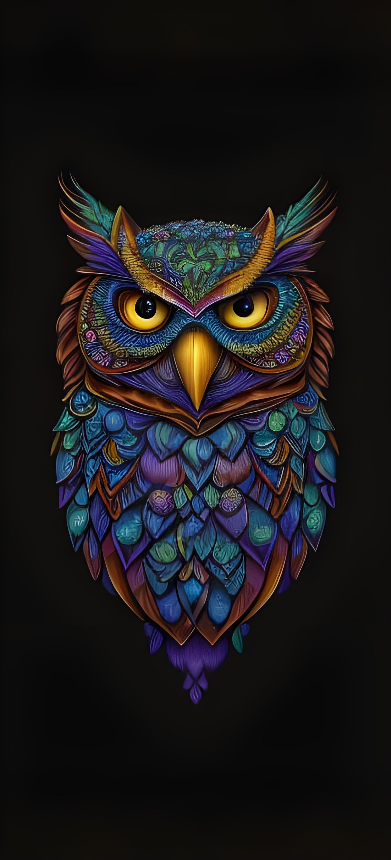 Owl intricately detailed Josephine Wall Candy art style! Whi...