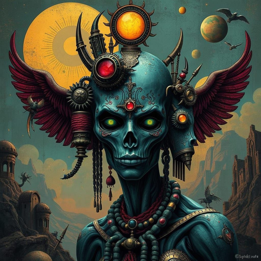 Tribal Dalipunk Miropunk: Eclectic AI Art