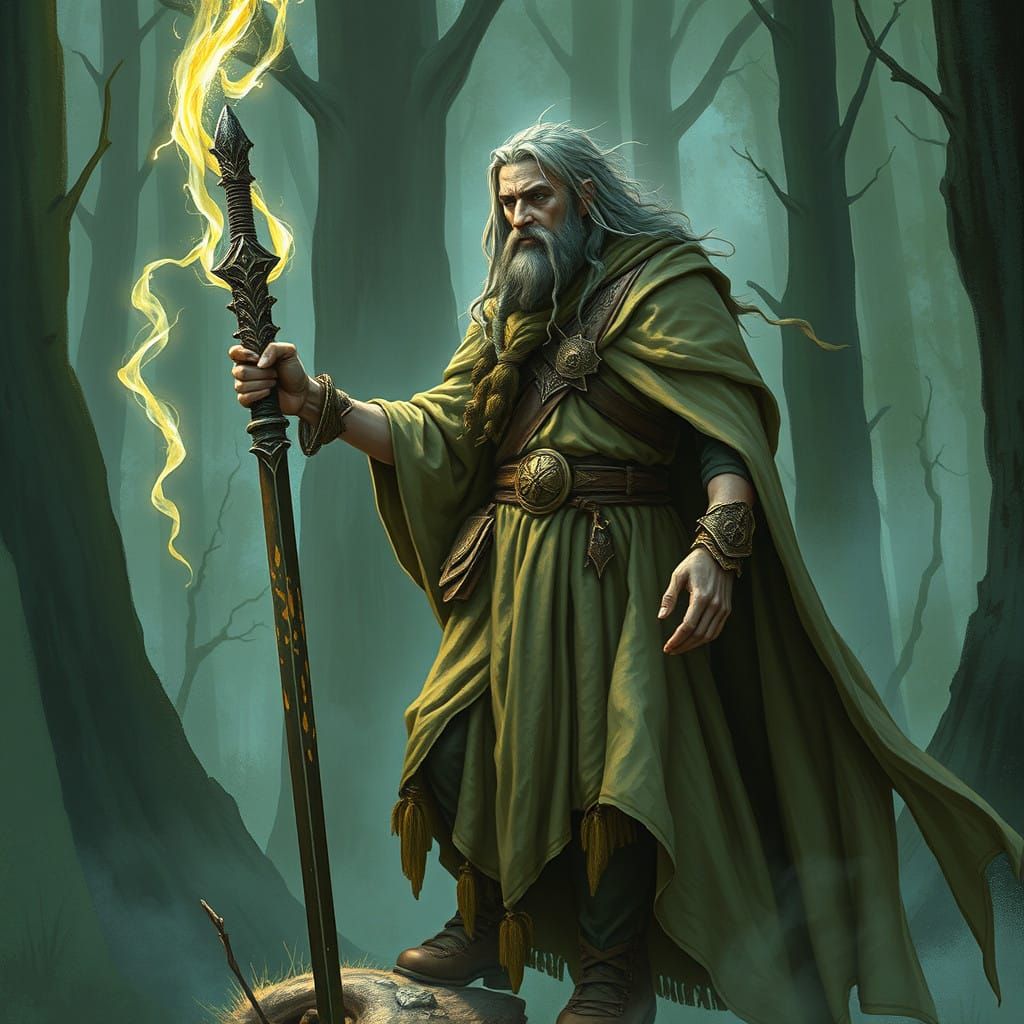 Elf Warrior in Golden Wood