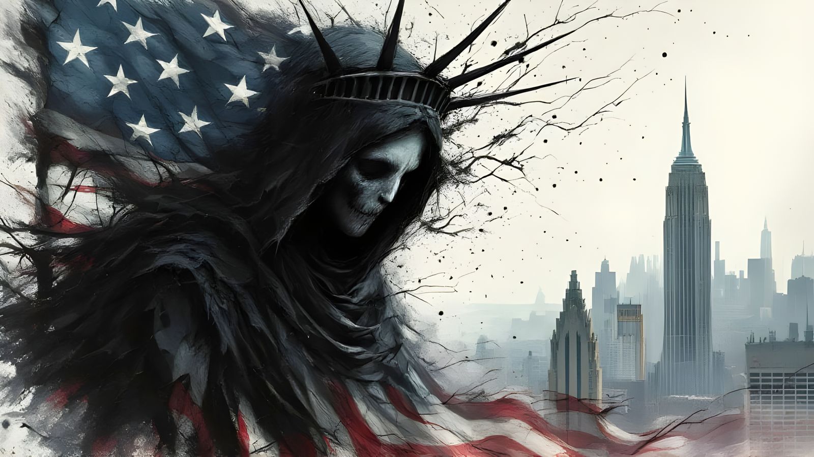 Dark Lady Liberty Confronts the Empty Void