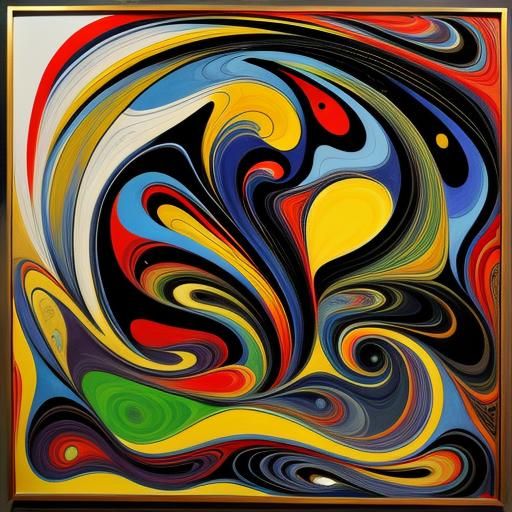 Vibrant Cosmic Calligraphy in Dark Expressive Realism