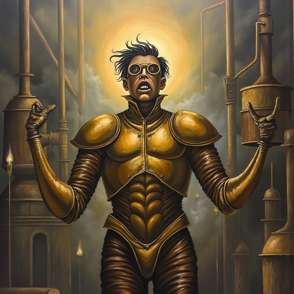 Industrial Futurist Villain Emerges from Victorian-Era Facto...