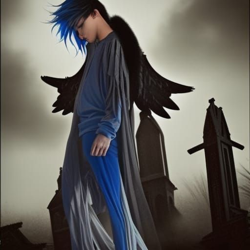 Dramatic Angel in Chapel Digital Matte Painting