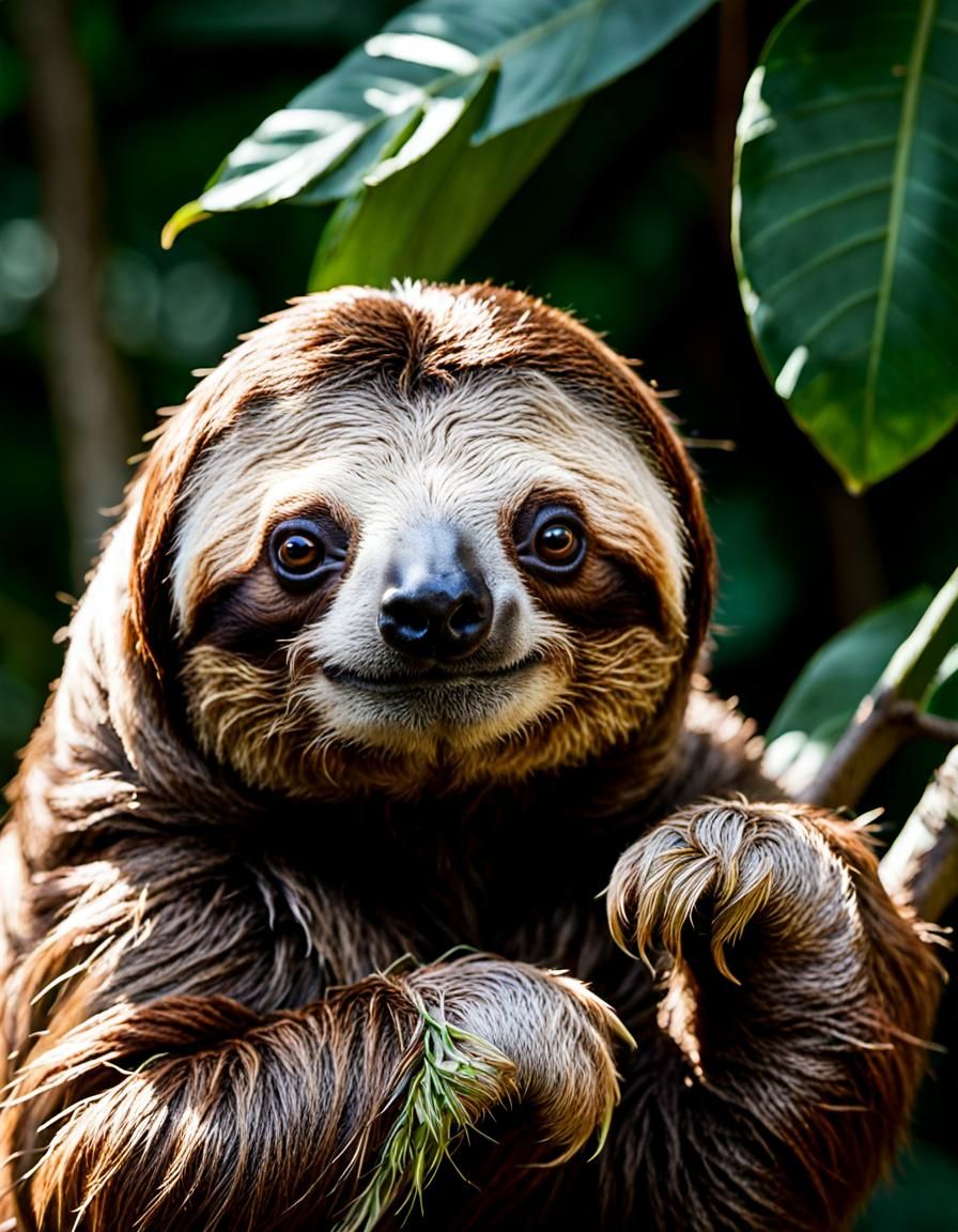 Sloth Smirks in Defiant Jungle Poses