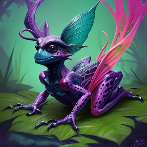 Mysterious Poisonous Fae Creatures in a Dark, Alien Jungle