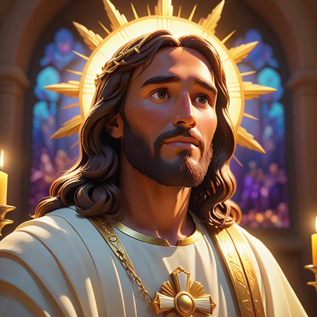 Jesus in the Blessed Sacrament: Pixar Style