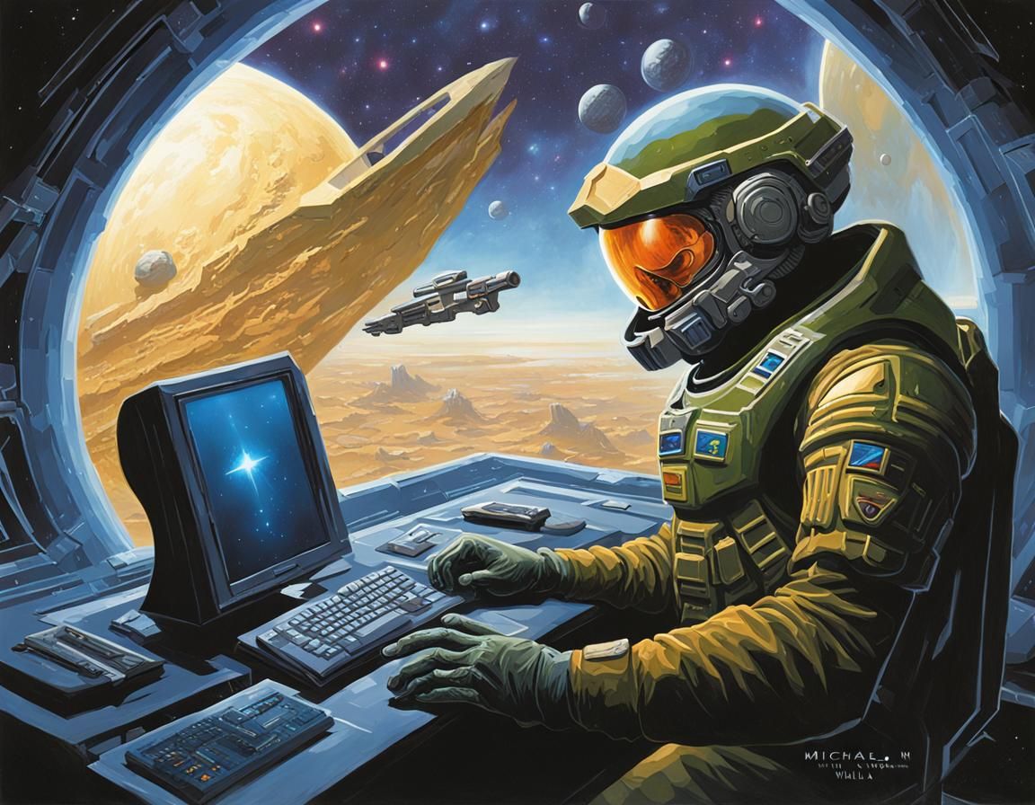 Cybernetic Soldier Battles in Space as a Guardian of the Cos...