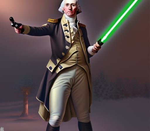 George with lightsaber - story in comments