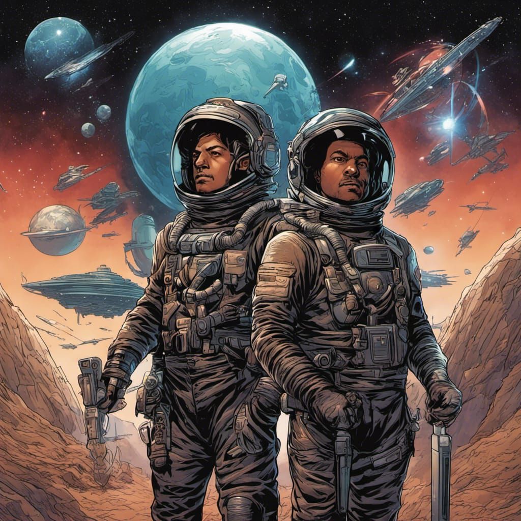 Galactic Cosmopolitan Heroes in Space