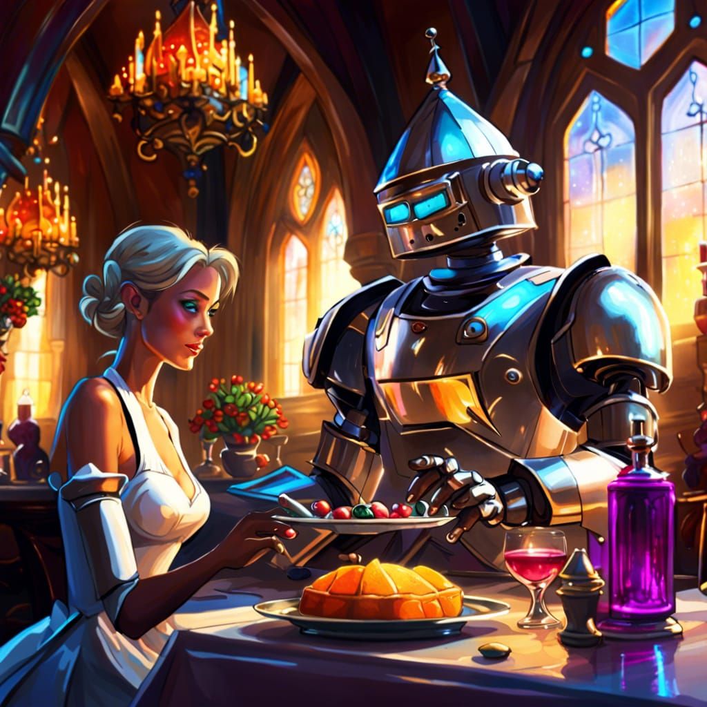 Butler Robot Serves the Beauty in a Whimsical Castle Eatscen...